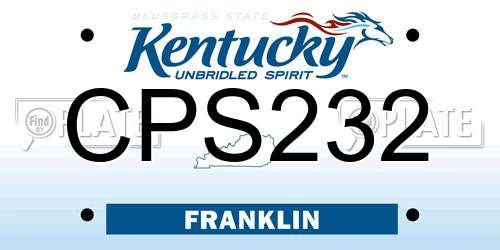 CPS232 Kentucky License Plate