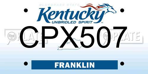 CPX507 Kentucky License Plate