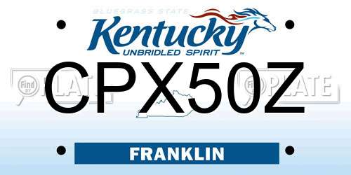 CPX50Z Kentucky License Plate