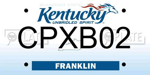 CPXB02 Kentucky License Plate
