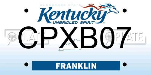 CPXB07 Kentucky License Plate