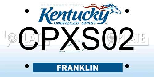 CPXS02 Kentucky License Plate