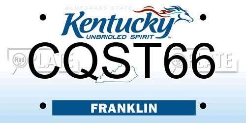 CQST66 Kentucky License Plate