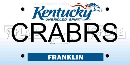 CRABRS Kentucky License Plate