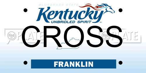 CROSS Kentucky License Plate