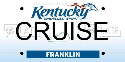 CRUISE Kentucky License Plate