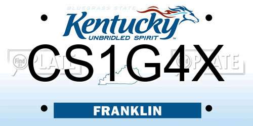 CS1G4X Kentucky License Plate