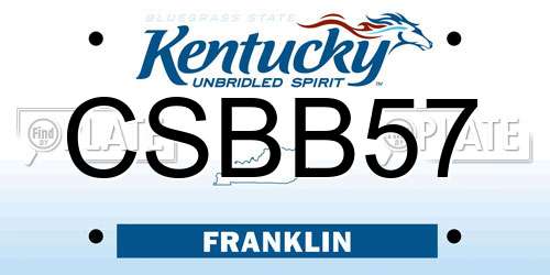 CSBB57 Kentucky License Plate