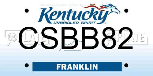 CSBB82 Kentucky License Plate