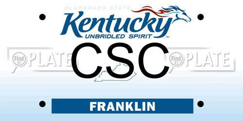 CSC Kentucky License Plate