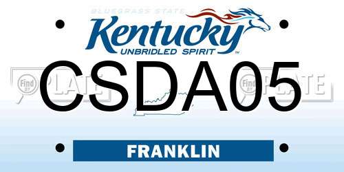 CSDA05 Kentucky License Plate