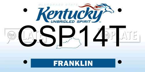 CSP14T Kentucky License Plate