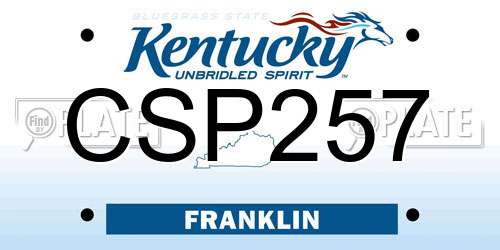 CSP257 Kentucky License Plate
