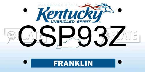 CSP93Z Kentucky License Plate