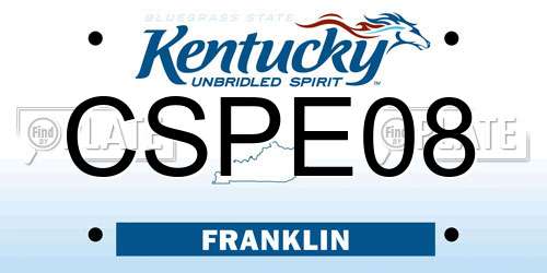 CSPE08 Kentucky License Plate