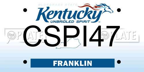 CSPI47 Kentucky License Plate