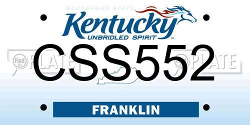CSS552 Kentucky License Plate