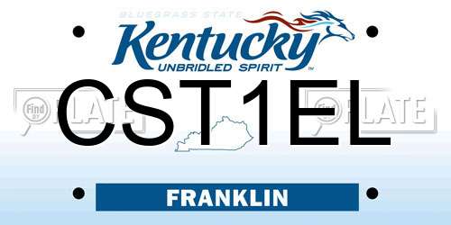 CST1EL Kentucky License Plate