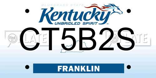 CT5B2S Kentucky License Plate