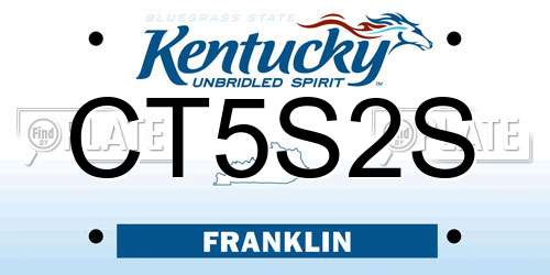 CT5S2S Kentucky License Plate