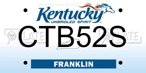 CTB52S Kentucky License Plate