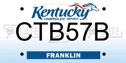 CTB57B Kentucky License Plate