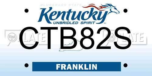 CTB82S Kentucky License Plate