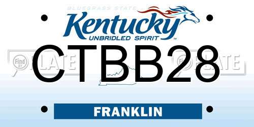 CTBB28 Kentucky License Plate