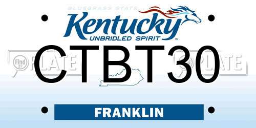 CTBT30 Kentucky License Plate