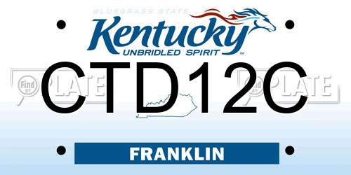 CTD12C Kentucky License Plate