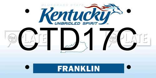 CTD17C Kentucky License Plate
