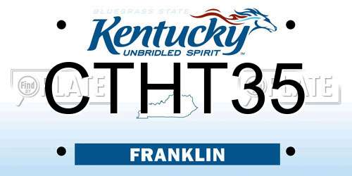 CTHT35 Kentucky License Plate