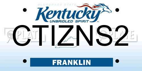 CTIZNS2 Kentucky License Plate