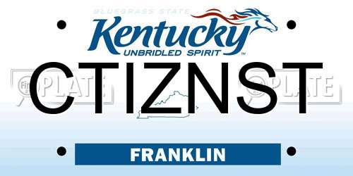 CTIZNST Kentucky License Plate