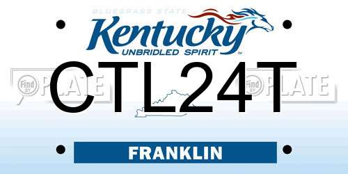 CTL24T Kentucky License Plate