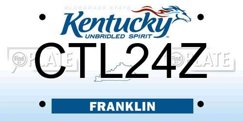 CTL24Z Kentucky License Plate