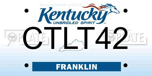 CTLT42 Kentucky License Plate