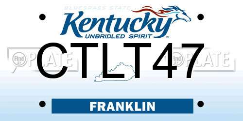 CTLT47 Kentucky License Plate