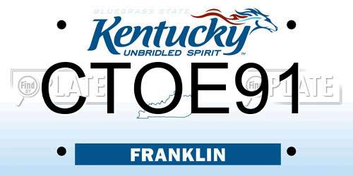 CTOE91 Kentucky License Plate
