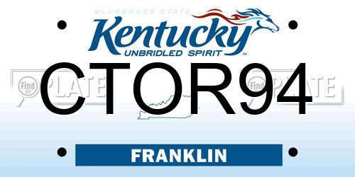 CTOR94 Kentucky License Plate