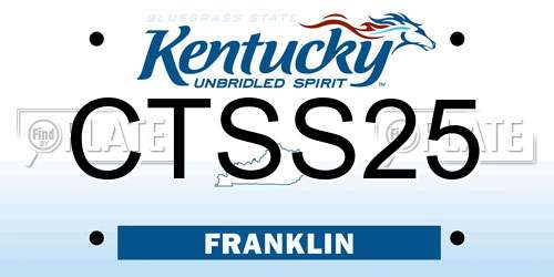 CTSS25 Kentucky License Plate