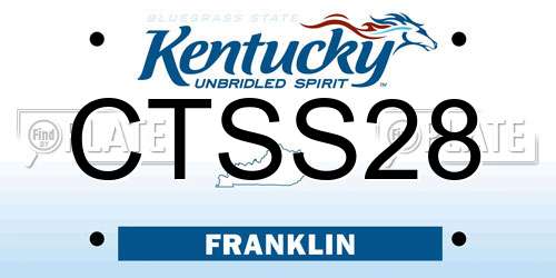 CTSS28 Kentucky License Plate