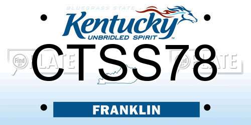 CTSS78 Kentucky License Plate