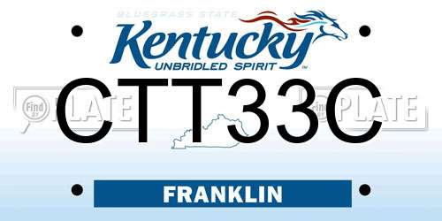 CTT33C Kentucky License Plate