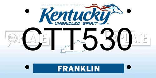 CTT530 Kentucky License Plate