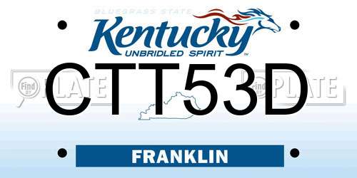 CTT53D Kentucky License Plate