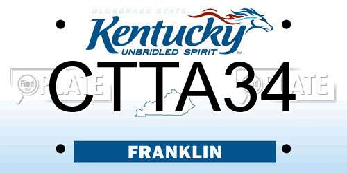 CTTA34 Kentucky License Plate