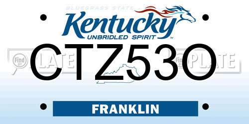 CTZ53O Kentucky License Plate