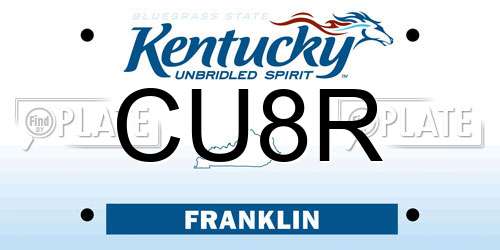 CU8R Kentucky License Plate
