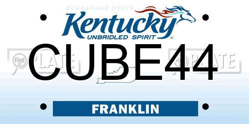 CUBE44 Kentucky License Plate